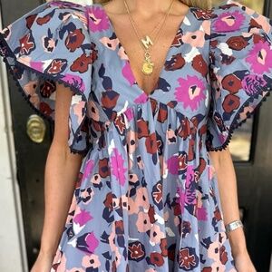 Cleobella Georgianb Mini Dress, Waterlily previously owned Lg